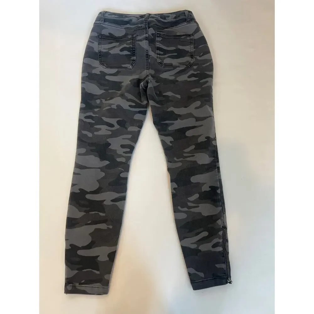 KNOX ROSE Utility Skinny Ankle Pants Gray camouflage Size 6 - Picture 6 of 13
